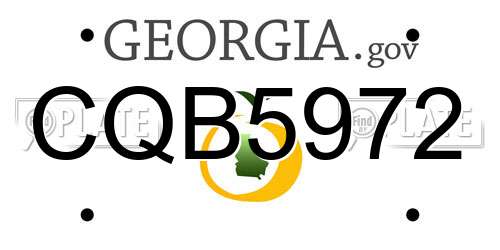 CQB5972 Georgia License Plate