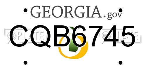 CQB6745 Georgia License Plate
