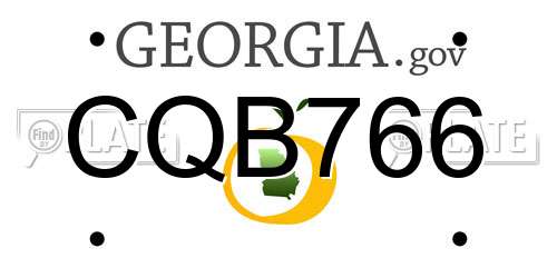 CQB766 Georgia License Plate