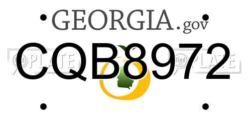 CQB8972 Georgia License Plate