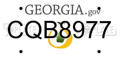 CQB8977 Georgia License Plate