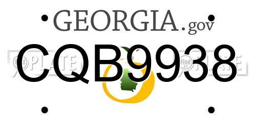 CQB9938 Georgia License Plate