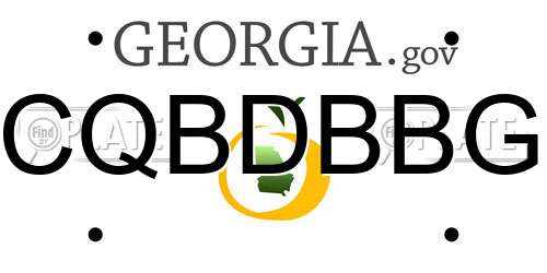 CQBDBBG Georgia License Plate