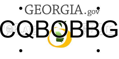 CQBOBBG Georgia License Plate