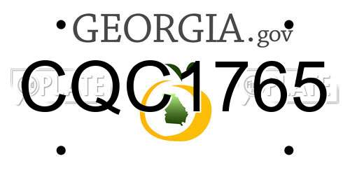 CQC1765 Georgia License Plate