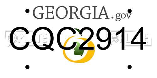 CQC2914 Georgia License Plate