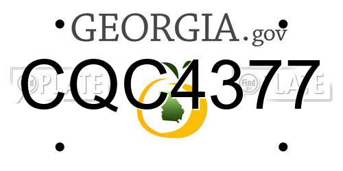 CQC4377 Georgia License Plate