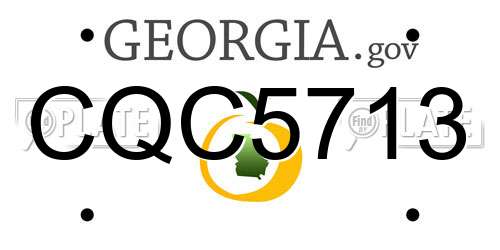 CQC5713 Georgia License Plate