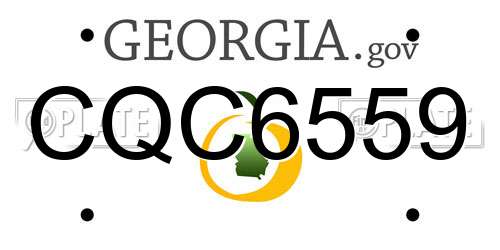 CQC6559 Georgia License Plate