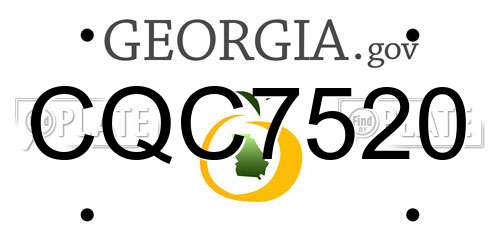 CQC7520 Georgia License Plate