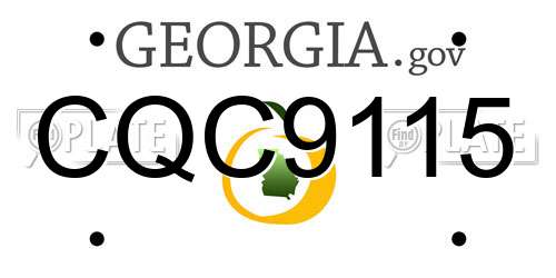CQC9115 Georgia License Plate