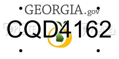 CQD4162 Georgia License Plate