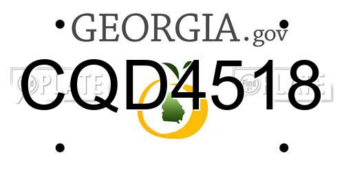 CQD4518 Georgia License Plate