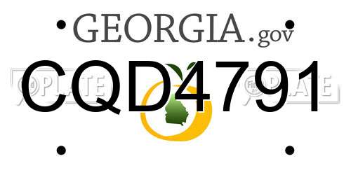 CQD4791 Georgia License Plate