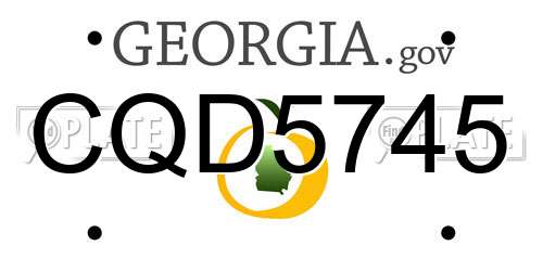 CQD5745 Georgia License Plate