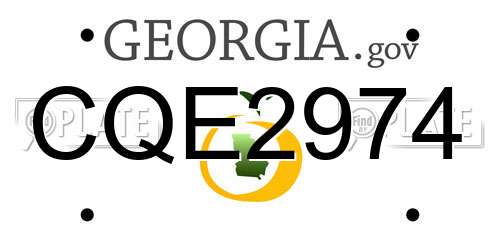 CQE2974 Georgia License Plate