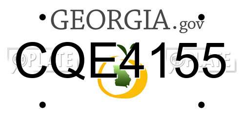 CQE4155 Georgia License Plate