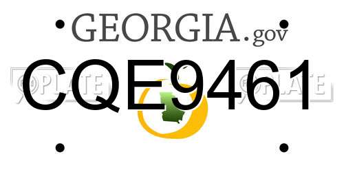 CQE9461 Georgia License Plate