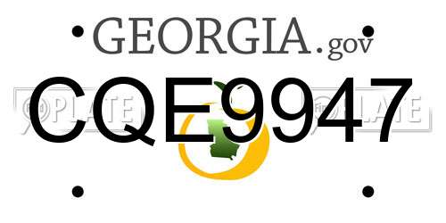 CQE9947 Georgia License Plate