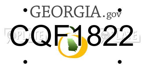 CQF1822 Georgia License Plate