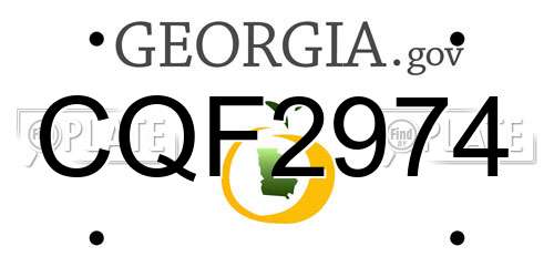 CQF2974 Georgia License Plate