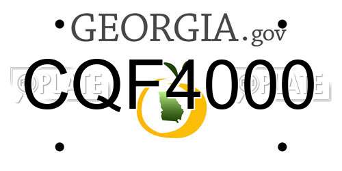 CQF4000 Georgia License Plate