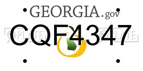 CQF4347 Georgia License Plate