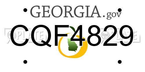 CQF4829 Georgia License Plate