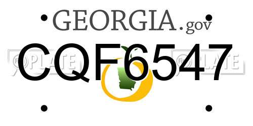 CQF6547 Georgia License Plate