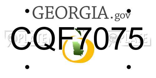 CQF7075 Georgia License Plate