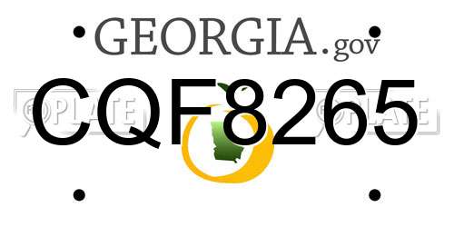 CQF8265 Georgia License Plate