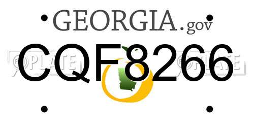 CQF8266 Georgia License Plate