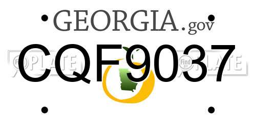 CQF9037 Georgia License Plate