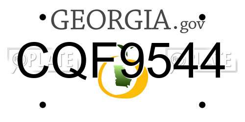 CQF9544 Georgia License Plate