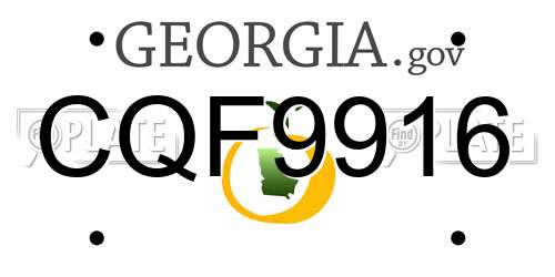 CQF9916 Georgia License Plate