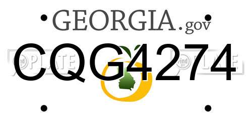 CQG4274 Georgia License Plate