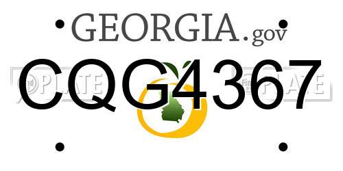 CQG4367 Georgia License Plate