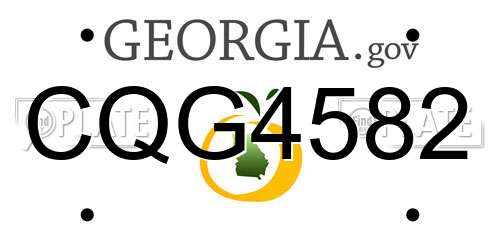 CQG4582 Georgia License Plate