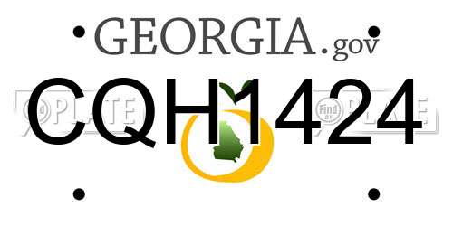 CQH1424 Georgia License Plate