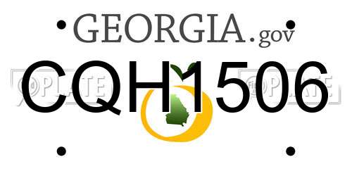 CQH1506 Georgia License Plate