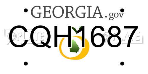 CQH1687 Georgia License Plate