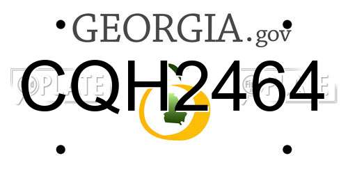 CQH2464 Georgia License Plate