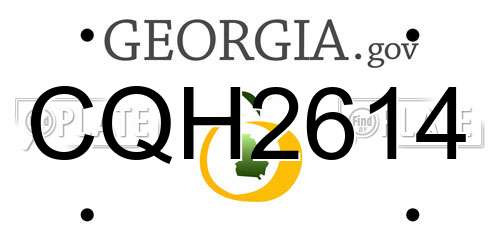 CQH2614 Georgia License Plate