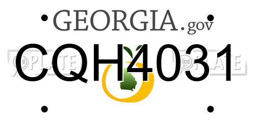 CQH4031 Georgia License Plate