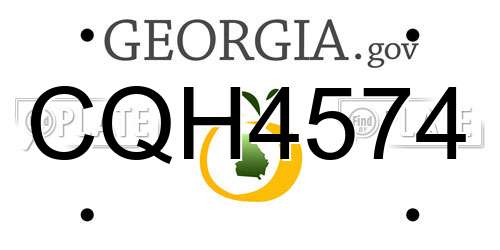 CQH4574 Georgia License Plate