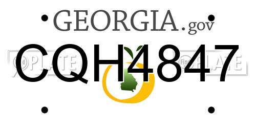 CQH4847 Georgia License Plate