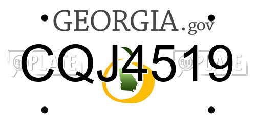 CQJ4519 Georgia License Plate