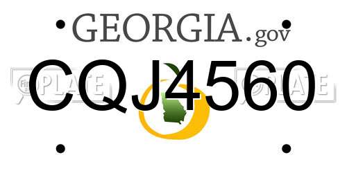 CQJ4560 Georgia License Plate