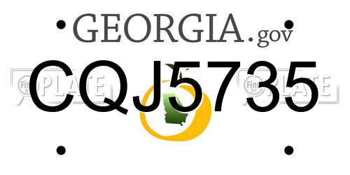 CQJ5735 Georgia License Plate