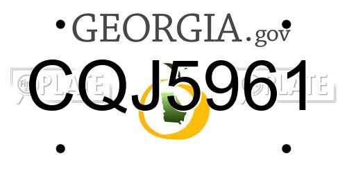 CQJ5961 Georgia License Plate